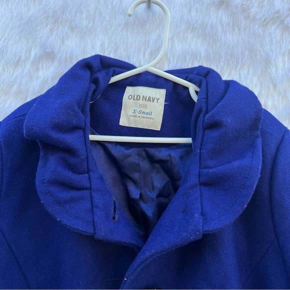 OLD NAVY Wool Blend Ruffle Collar Coat -
Royal Blue - Picture 4 of 17